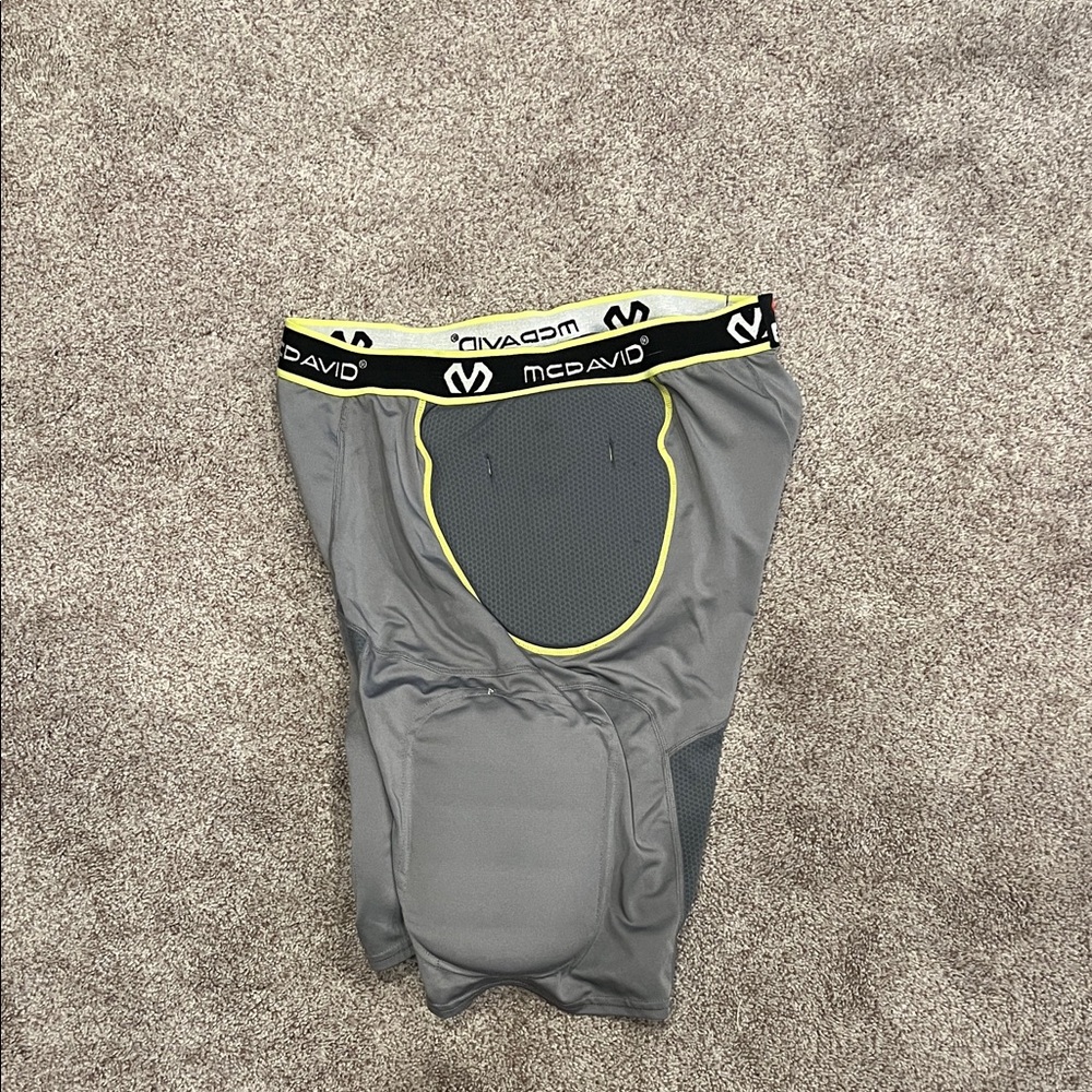 McDavid Gray Football Padded Compression Shorts Size Large